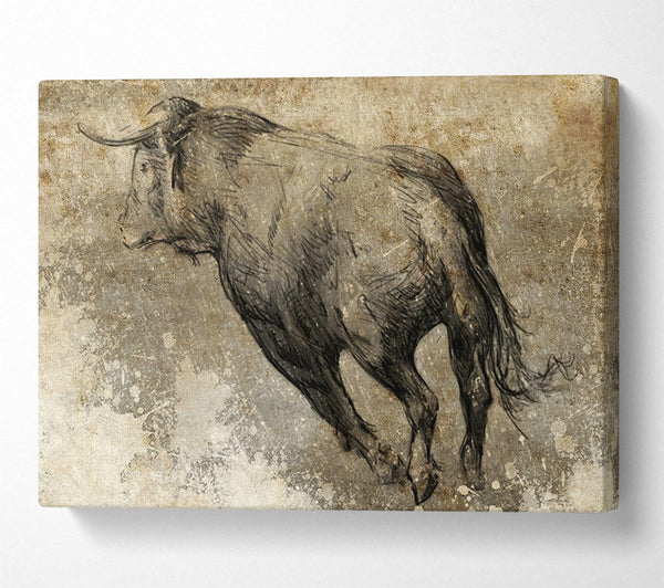 Picture of Bull Run Canvas Print Wall Art