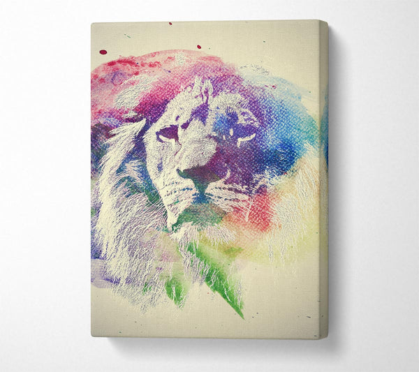 Picture of Rainbow Lion Canvas Print Wall Art