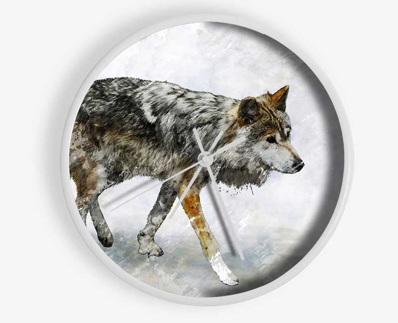 Wolf Trek Clock - Wallart-Direct UK