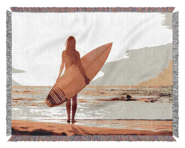 Surfers Sunrise Woven Blanket