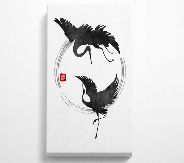Japanese Cranes In The Circle Of Life