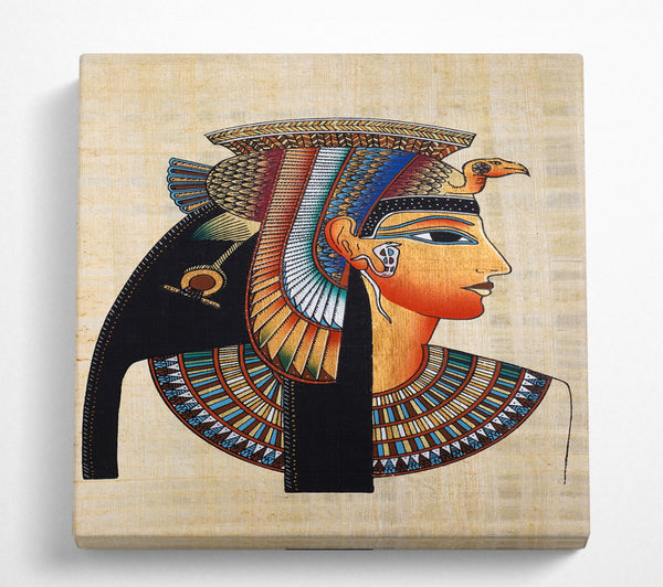 A Square Canvas Print Showing Egyptian King 3 Square Wall Art