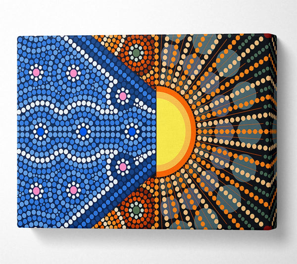 Picture of Aboriginal Pattern 9 Canvas Print Wall Art