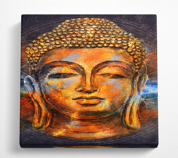 A Square Canvas Print Showing Buddha 26 Square Wall Art