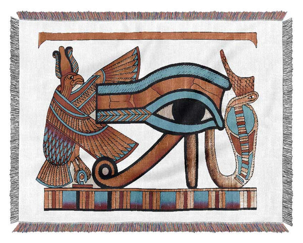 The Eye Of Horus Woven Blanket