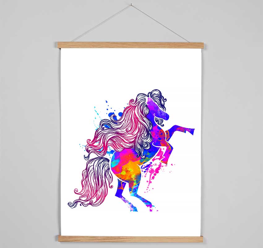 Rainbow Splash HorseA Hanging Poster - Wallart-Direct UK