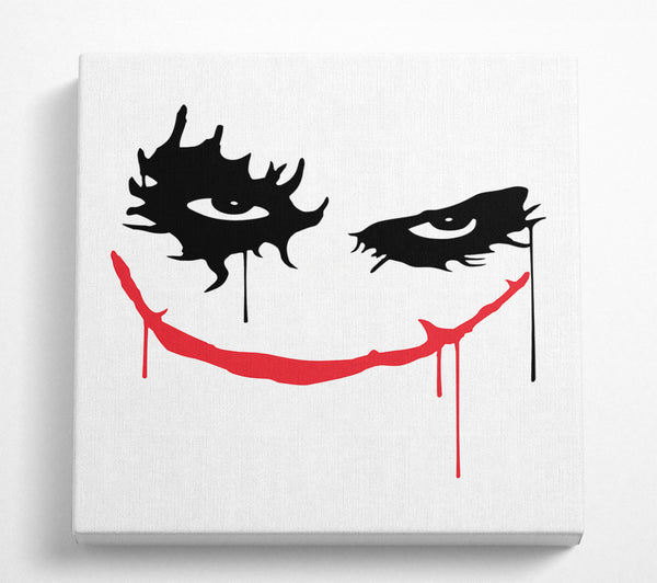 A Square Canvas Print Showing Joker Face Square Wall Art