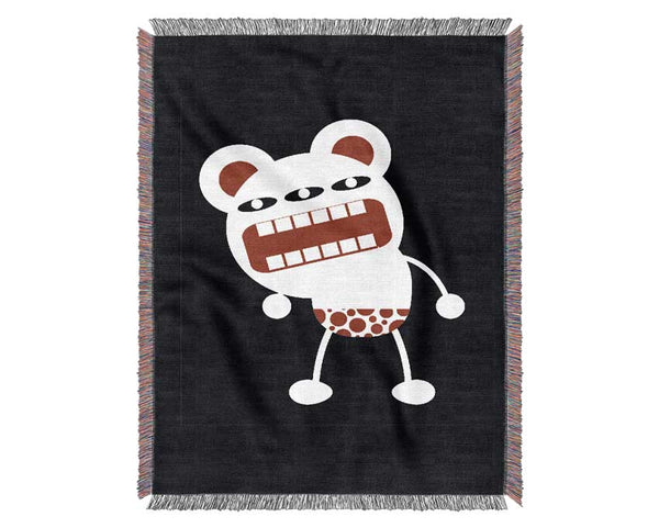 Angry Monster Mouth Woven Blanket