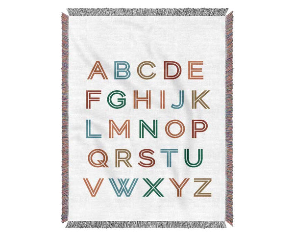 Alphabet Colours Woven Blanket