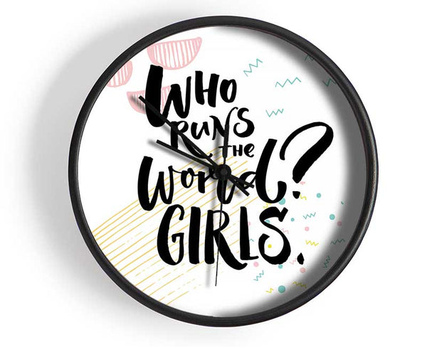 Who Runs The World Girls 1 Clock - Wallart-Direct UK