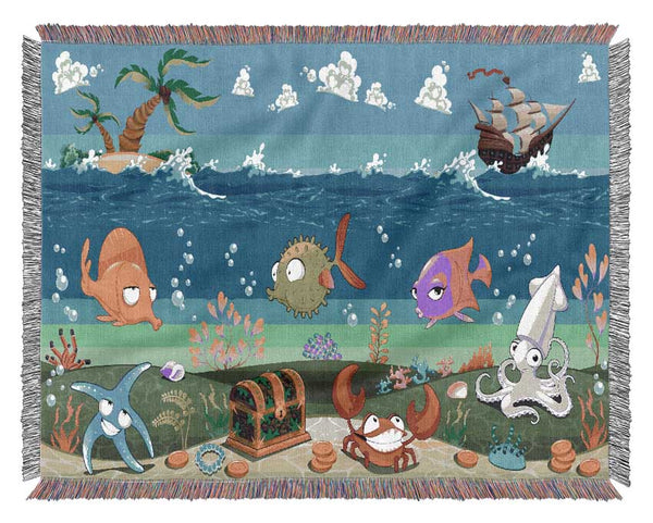 Under The Sea 1 Woven Blanket