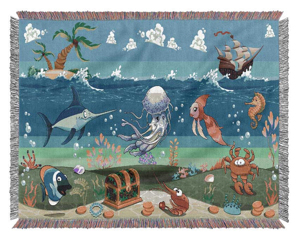 Under The Sea 2 Woven Blanket