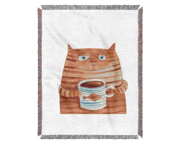 Tom Cat Drink Woven Blanket