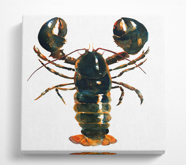 A Square Canvas Print Showing Lobster Square Wall Art