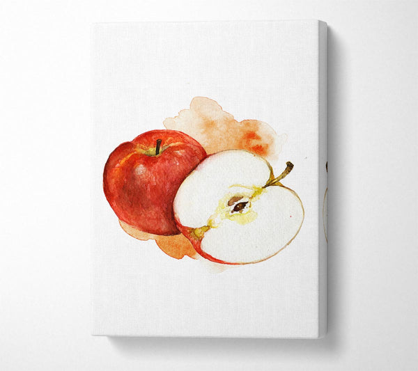 Picture of Apple Half Canvas Print Wall Art