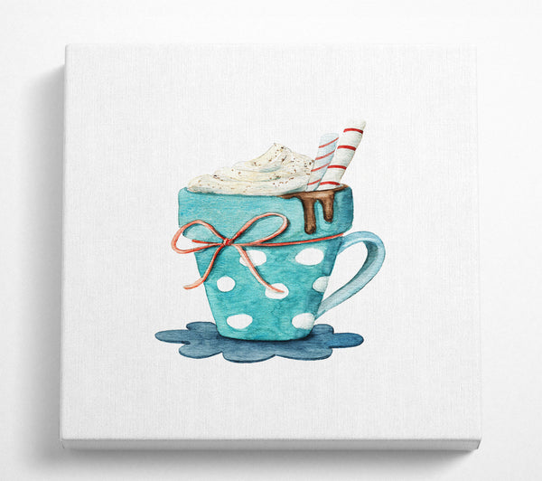 A Square Canvas Print Showing Hot Chocolate Delight Square Wall Art