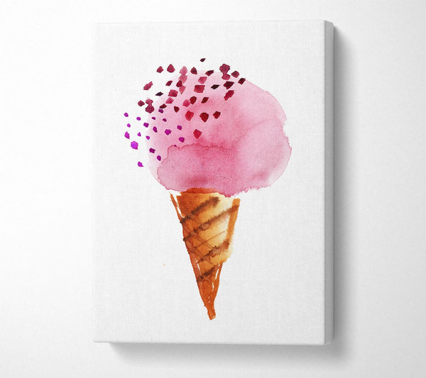 Picture of Strawberry Icecream Canvas Print Wall Art