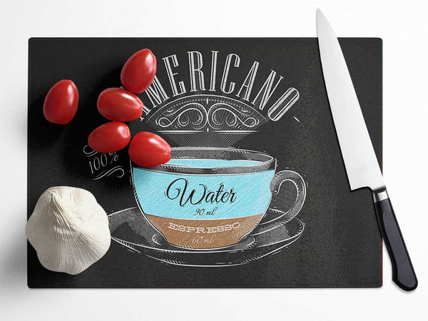 Americano Coffee Glass Chopping Board