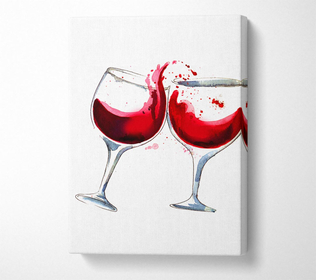 Picture of Red Wine Lovers Canvas Print Wall Art