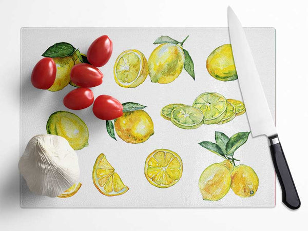 Just Lemons Glass Chopping Board