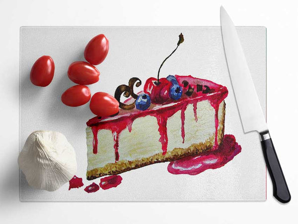 Cheesecake Delight Glass Chopping Board