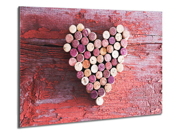 Wine Cork Love Heart