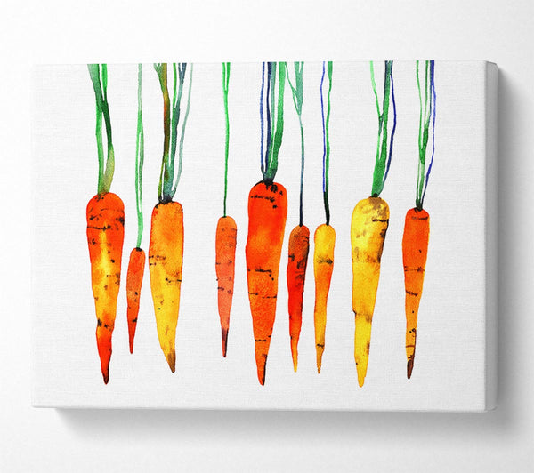 Picture of Dangling Carrots Canvas Print Wall Art