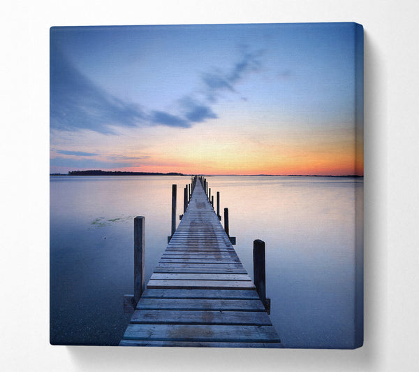 A Square Canvas Print Showing Blue Perfection Square Wall Art
