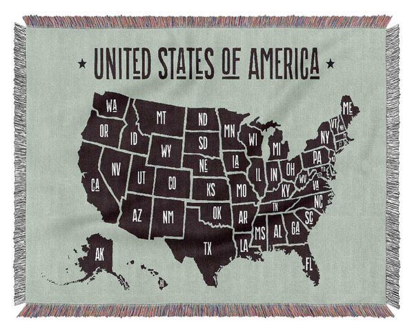 States Of America 2 Woven Blanket