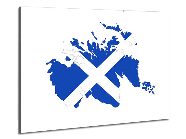 Scottish Flag Over Map 1