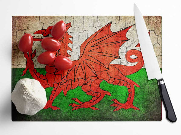 Welsh Dragon 2 Glass Chopping Board