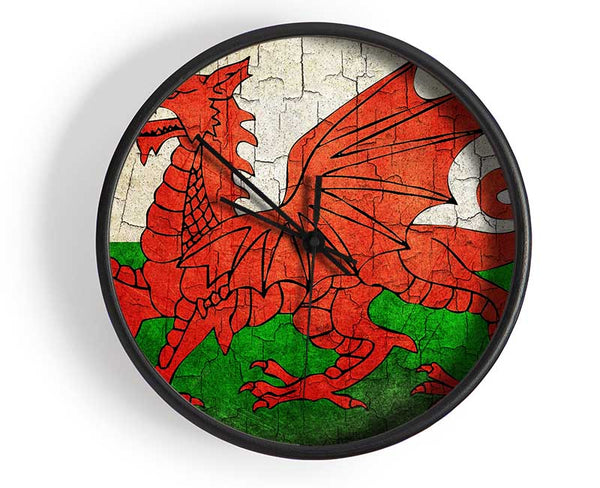 Welsh Dragon 2 Clock - Wallart-Direct UK