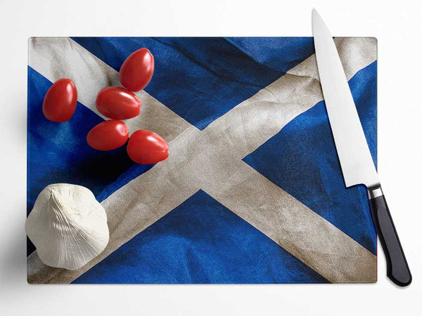 Scottish Flag 3 Glass Chopping Board
