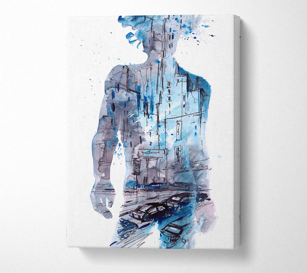 Picture of Man In The City Canvas Print Wall Art