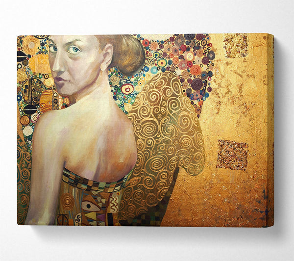 Picture of Klimt Golden Canvas Print Wall Art