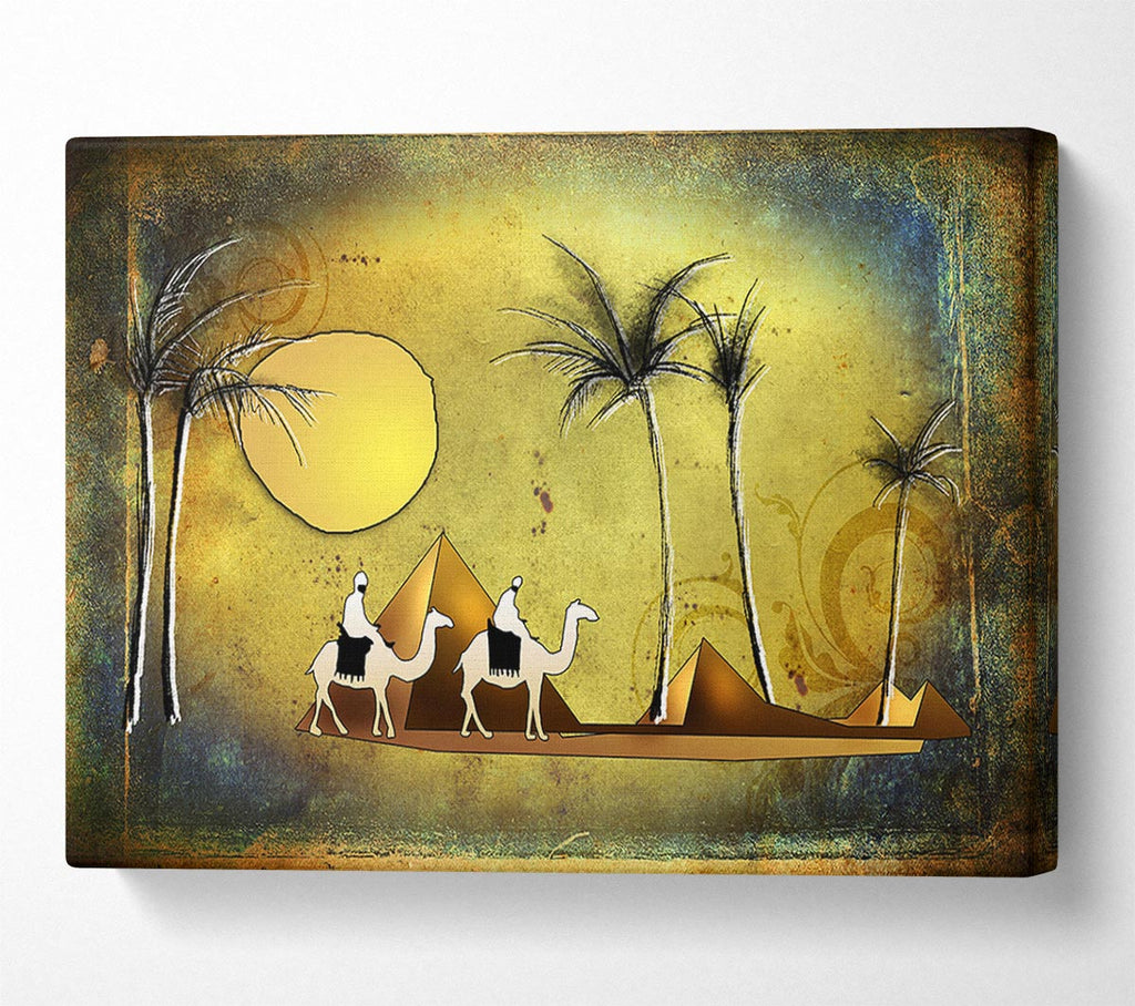 Picture of Camel Ride Through The Egyptian Desert Canvas Print Wall Art