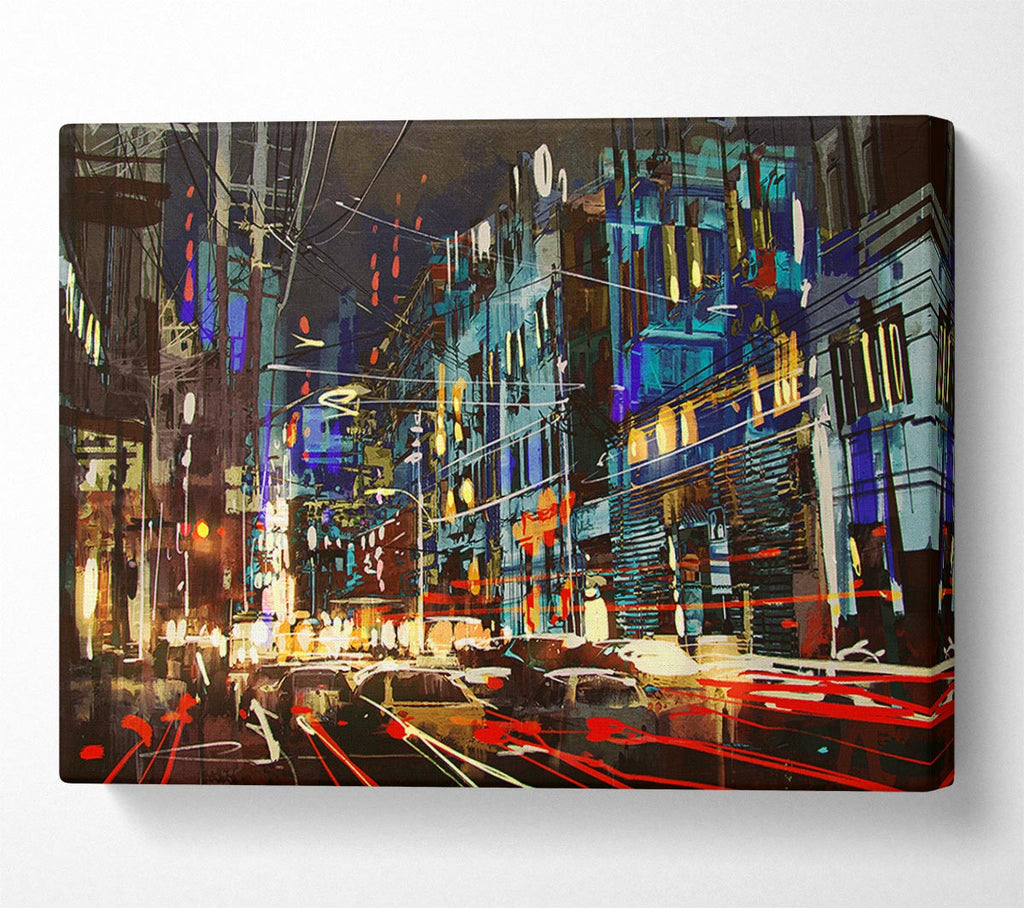 Picture of Traffic In The City Canvas Print Wall Art