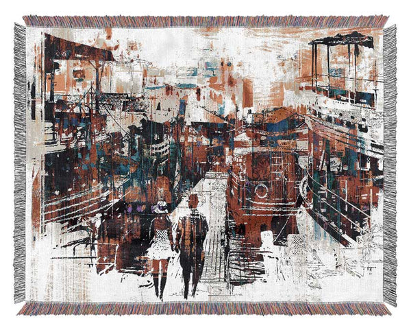 Adventure In The City Woven Blanket