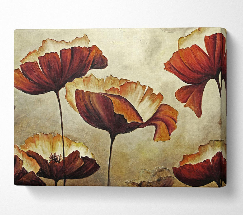 Picture of Chocolate Poppy Skies 1 Canvas Print Wall Art