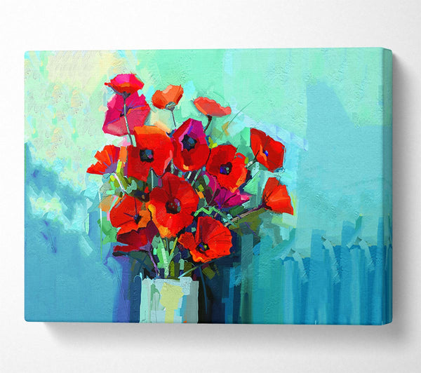 Picture of Poppy Vase Beauty Canvas Print Wall Art