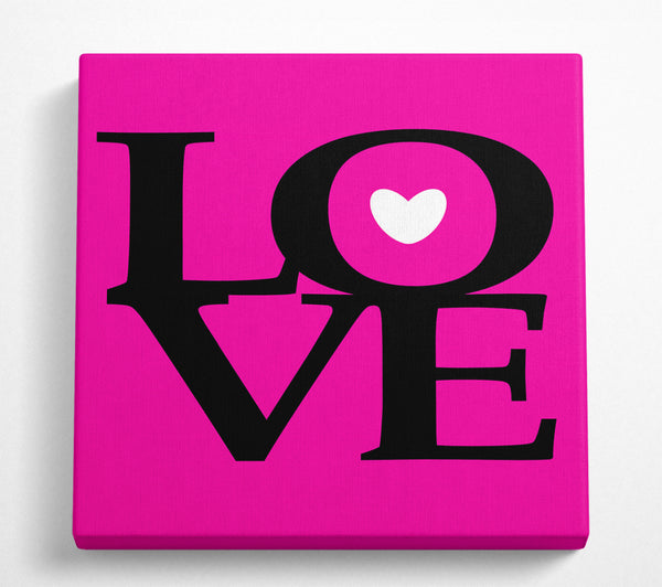 A Square Canvas Print Showing Love 2 Square Wall Art