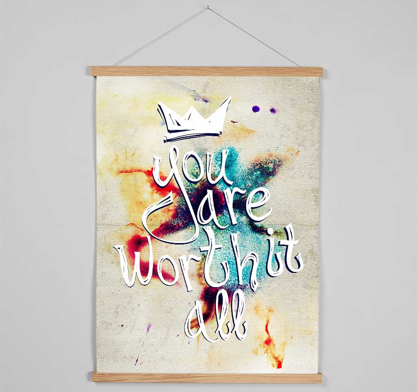 You Are Worth It Hanging Poster - Wallart-Direct UK