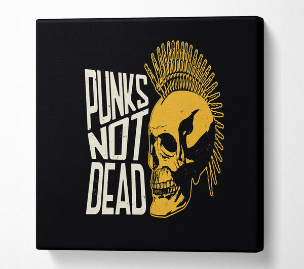 A Square Canvas Print Showing Punks Not Dead 1 Square Wall Art