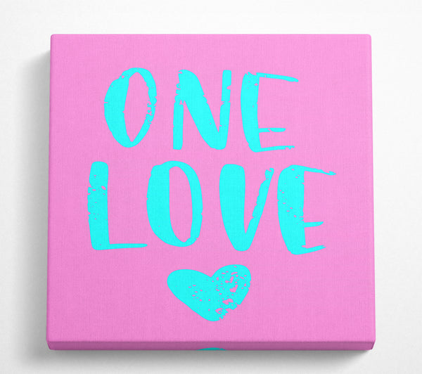A Square Canvas Print Showing One Love Square Wall Art