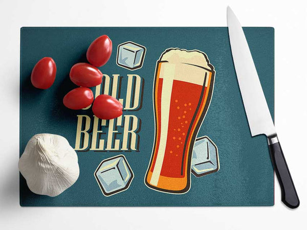 Cold Beer Glass Chopping Board
