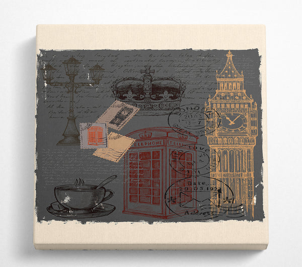 A Square Canvas Print Showing Add London To Your Square Wall Art
