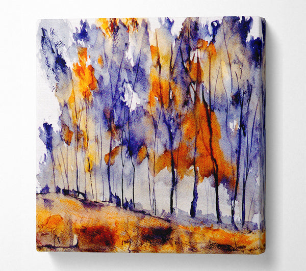 A Square Canvas Print Showing Autumn Trees Square Wall Art