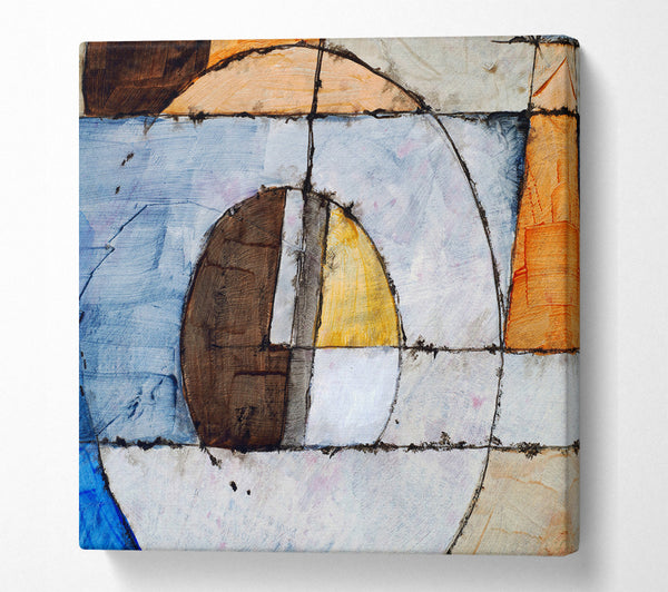 A Square Canvas Print Showing Sailboat Square Wall Art
