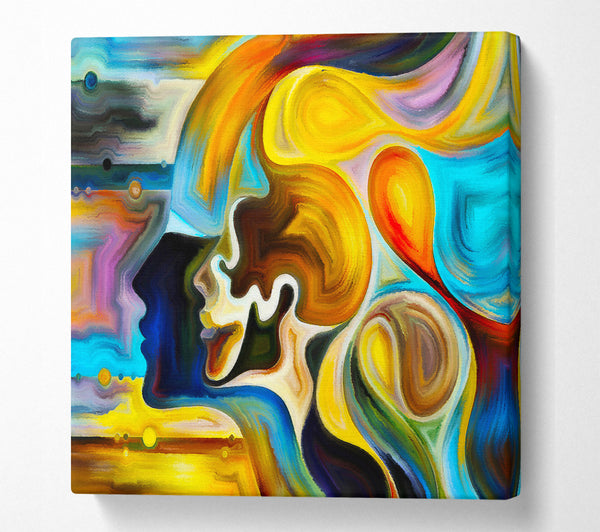 A Square Canvas Print Showing Soul Connection Square Wall Art