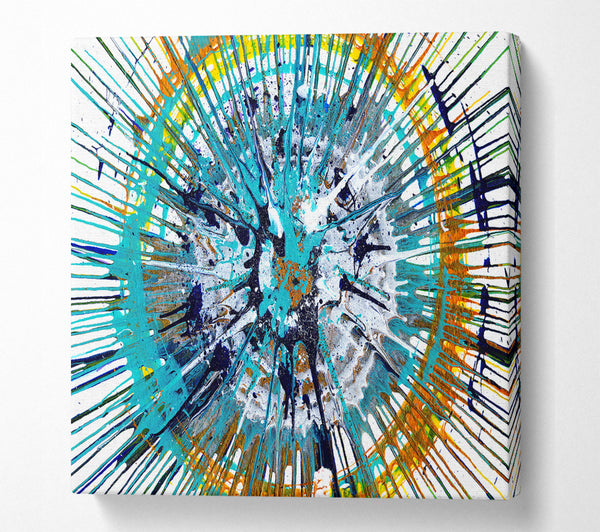 A Square Canvas Print Showing Star Explosion 3 Square Wall Art